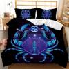 Twelve Constellations 3D Digital Printing Ebay Three-piece Quilt Cover Sheet Kit