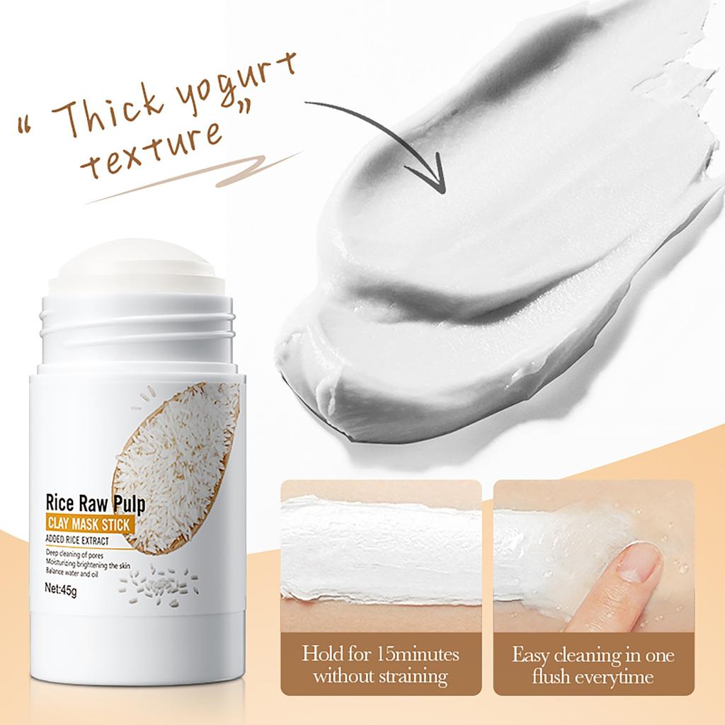 Маска-стик из рисового пюре и грязи Детокс- и увлажняющая маска для лица для глубокого очищения