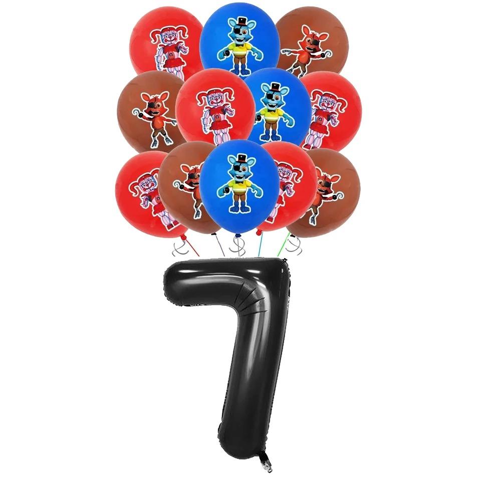 FNAF Пять Ночей с Фредди Украшения для Дня Рождения Воздушные Шары Тарелки Баннер Набор Посуды для Праздника Малыша Подарки для Детей
