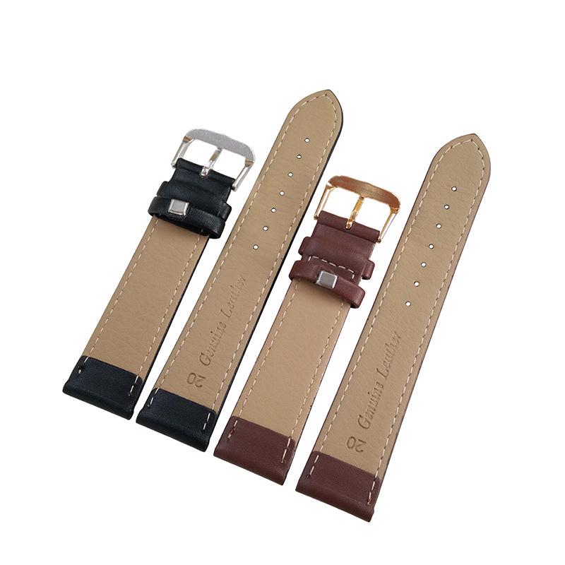 2Colors 8mm-24mm For Apple Watch Replacement Strap Loop Band Genuine Leather Sport Bracelet