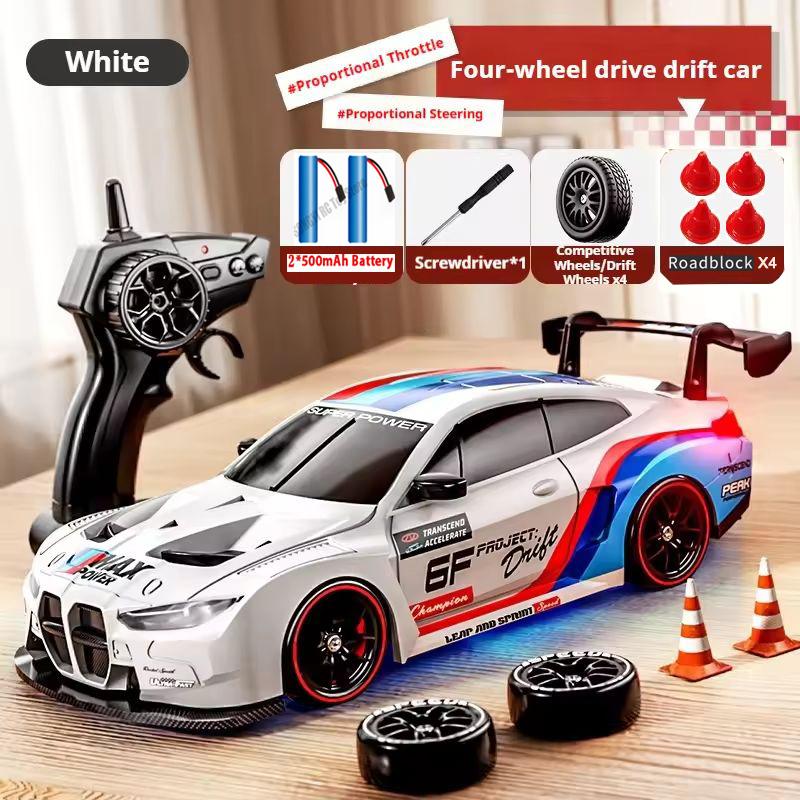 4WD RC Drift Car With LED Light 2.4G Radio 20KM/h High Speed Remote Control Racing Cars Vehicle Model Toy Gift for Boy Girl Kid