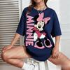 Женская оверсайз футболка Disney Minnie с коротким рукавом, винтажный принт с мультфильмом, графическая футболка, новая летняя мода, Y2k, стритвир