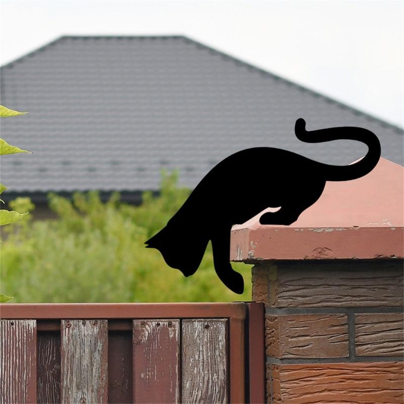 Металлические садовые украшения Металлические садовые животные Садовые колышки Садовые украшения в виде кошек Уличный садовый вкладыш для клумб Газон