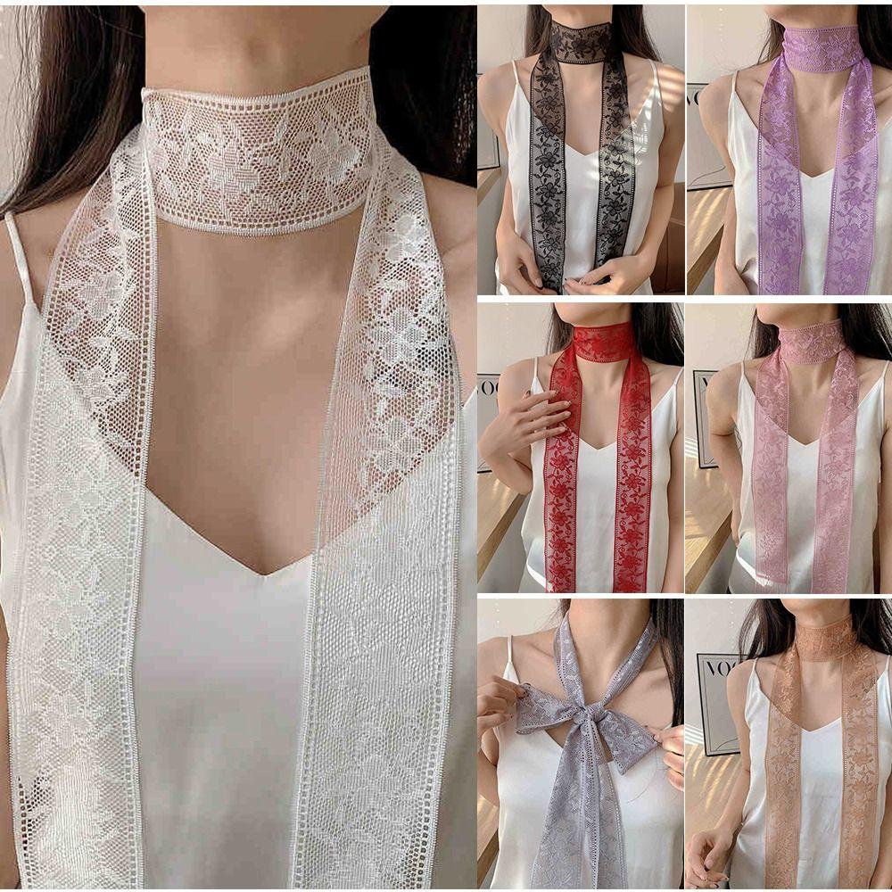 Soft Evening Party Scarves Thin Lace Neck Strap Elegant Neckerchief  Dress Decoration
