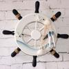 Art Decoration Crafts Home Beach Ship Steering Wheel Wall Decor Hanging Decoration Wooden Boat