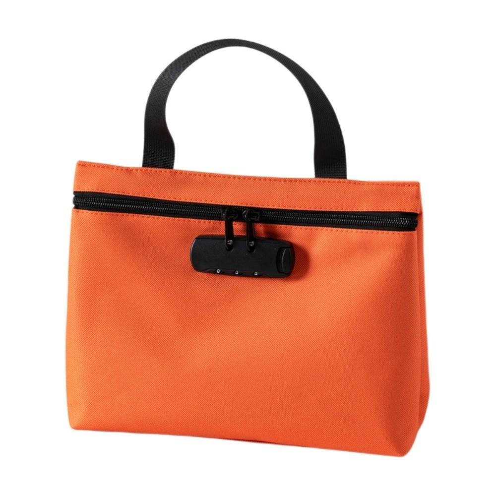 Zip Closure Portable Locking Pouch Combination Lock Security Document Bag Outdoor Activities