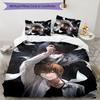 3pcs D-Death Note2 Design Cover Set - HD Printed Bedding with 1 Cover and 2 Pillowcases - Perfect for Home and Dorm Decor