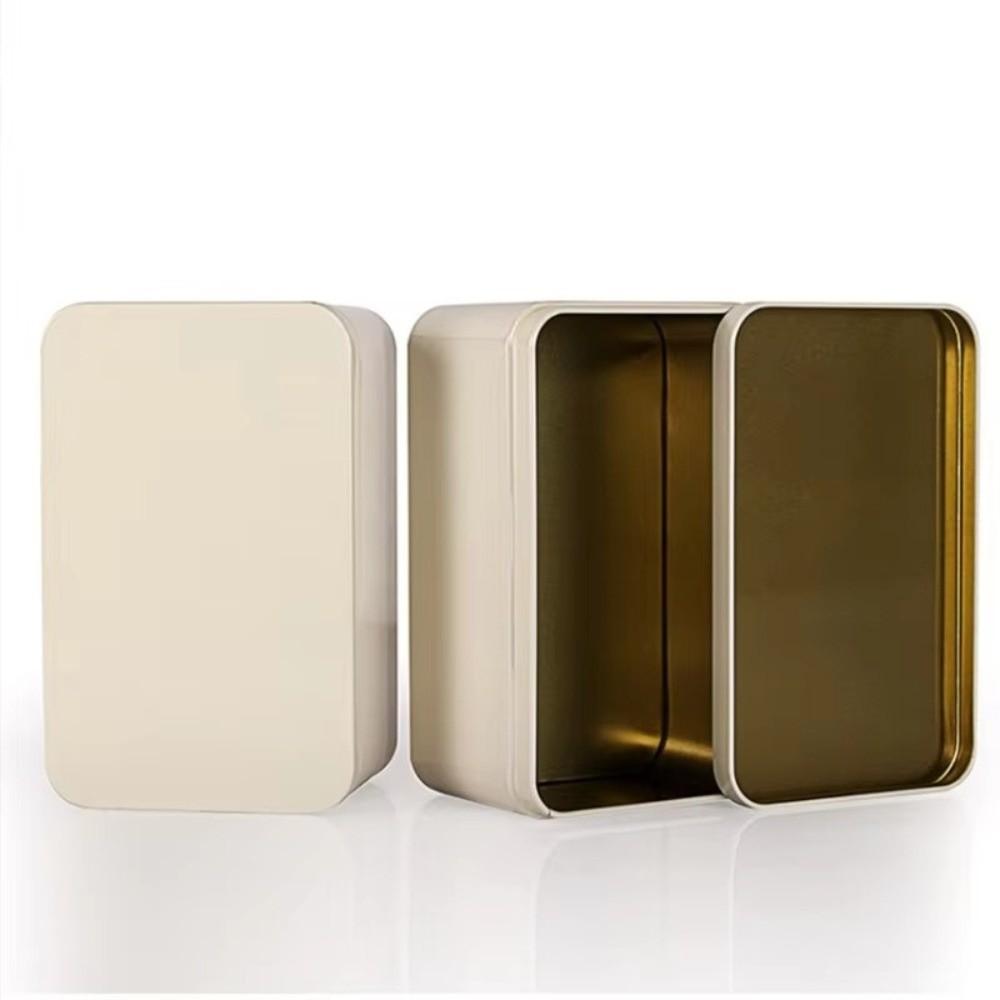 Solid Color Tea Container Square Empty Cans Gift Jars Card Box  Home Storage