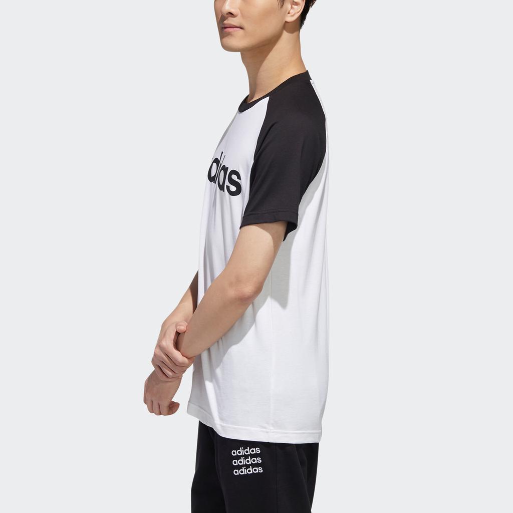 Adidas Neo T Shirts Men's White Crew Neck Moderate Straight Fit GJ8945