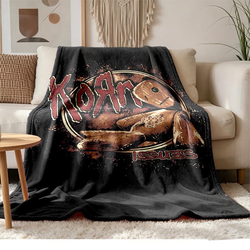 korn Soft and comfortable flannel Suitable for sofas living rooms outdoor camping travel and also makes a great anniversary gif