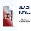 Norway National Football Print Beach Towel, Large Soft Quick Dry Towel for Beach Camping Swimming