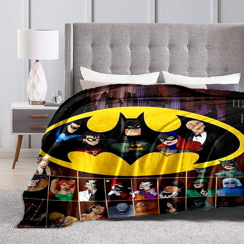 1pc Batman: The Animated Series Characters Cartoon Blanket,Portable Throw for Travel & Camping, All Season Cozy Blanket,Ideal Gift
