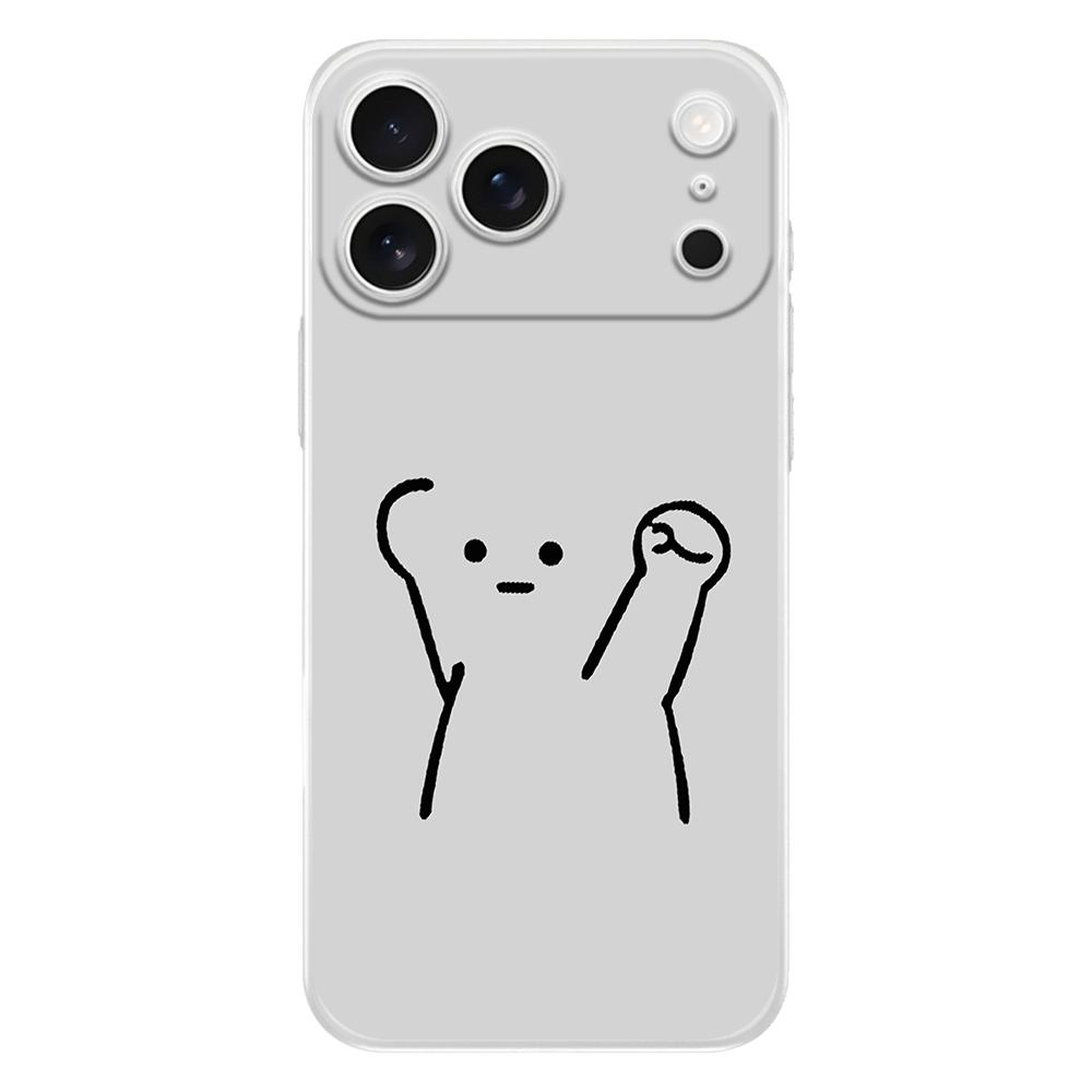 Мягкий прозрачный чехол из ТПУ для телефона iPhone 17 Air 16E 16 11 15 14 Pro MAX 12 13 7 8 Plus SE Пасхальный чехол Милый Спичка Мужчины Пара