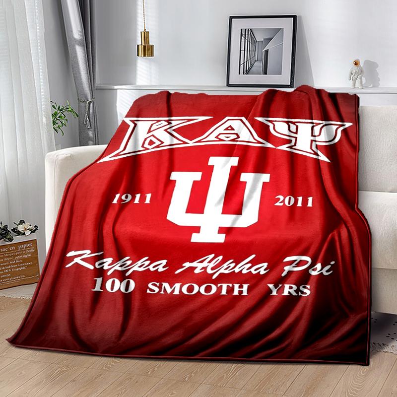 1pc Blanket Kappa Alpha Psi logo Print Design, Lightweight Blanket for Sofa, Bed- Soft &Warm, Gift for All Seasons like Christmas, Halloween