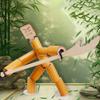 1 комплект, натуральная веревочная боевая настольная игра, ручной работы, бамбуковый человек, настольная игра, боевая игрушка с оружием
