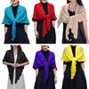 Women Knitting Shawl Solid Color Fringe Design Lightweight Versatile Hollow Shawl Open Knitted Pattern Shawl