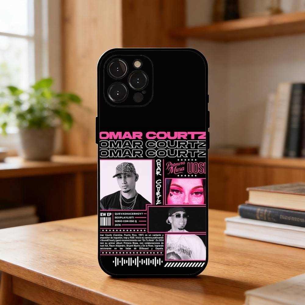 O-Omar Courtz Singer Phone Case For iPhone17,16,15,14,13,12,Plus,Pro Max, 5G Others Soft Black Cover