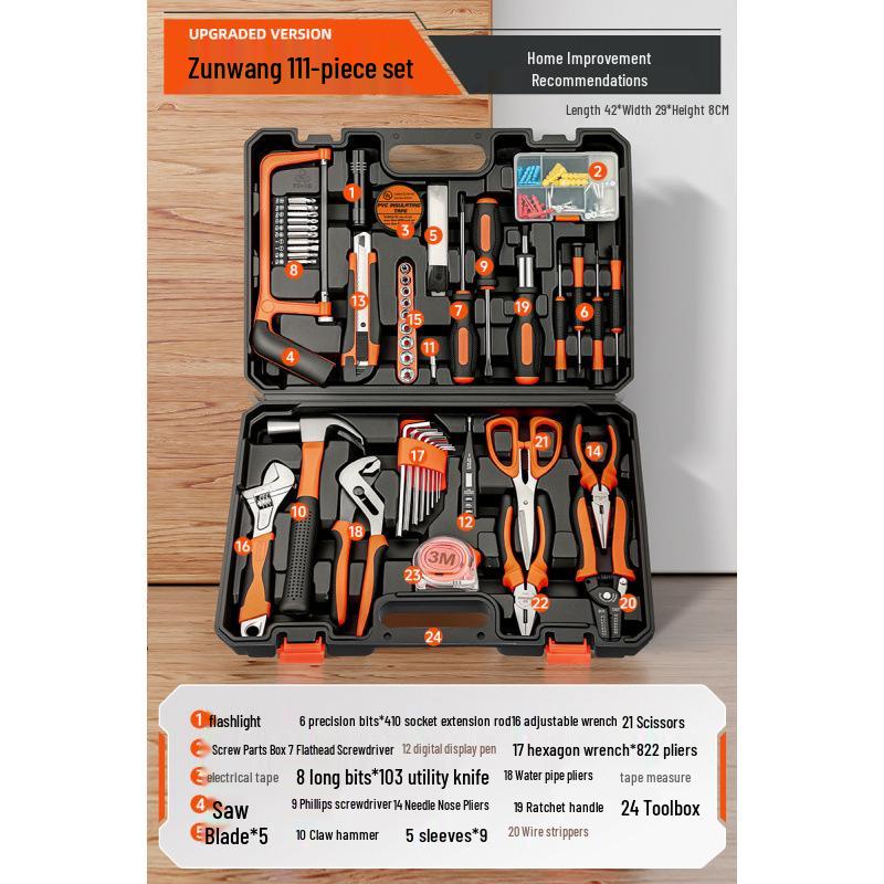 Многофункциональный набор инструментов «Зеленый Лес»: Полный набор для ремонта по дому и для электрика