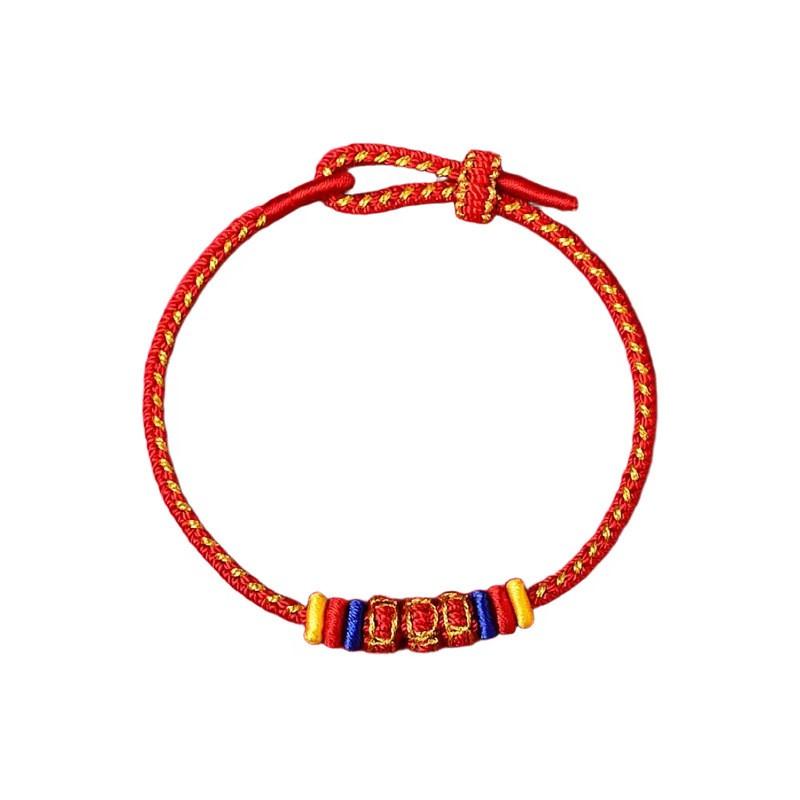 2026 Chinese Zodiac Red String Bracelet Women Men Lucky Charm Woven Cord Adjustable Unisex Jewelry