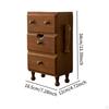 Wood Jewelry Box Desk Organizer Rustic for Accessories Dustproof Cabinet Storage with 3