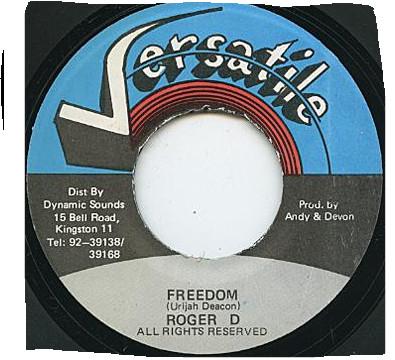 Пластинка 7 дюймов ROGER D 2 Freedom NONE Универсальная Ямайка Регги Ска Даб Б/у
