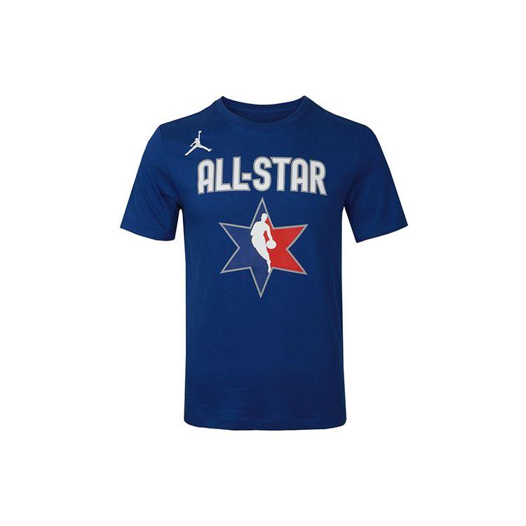 Jordan Футболка All-Star Dri-Fit Nba с принтом и круглым вырезом, мужские топы, синий фонарь DC3497-495