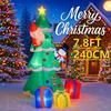 7.8FT Xmas Holiday Inflatable Yard Decor LED Lit Christmas Tree Santa Snowman Xmas Gifts Toy Supplies Home Decor Ornaments Gifts