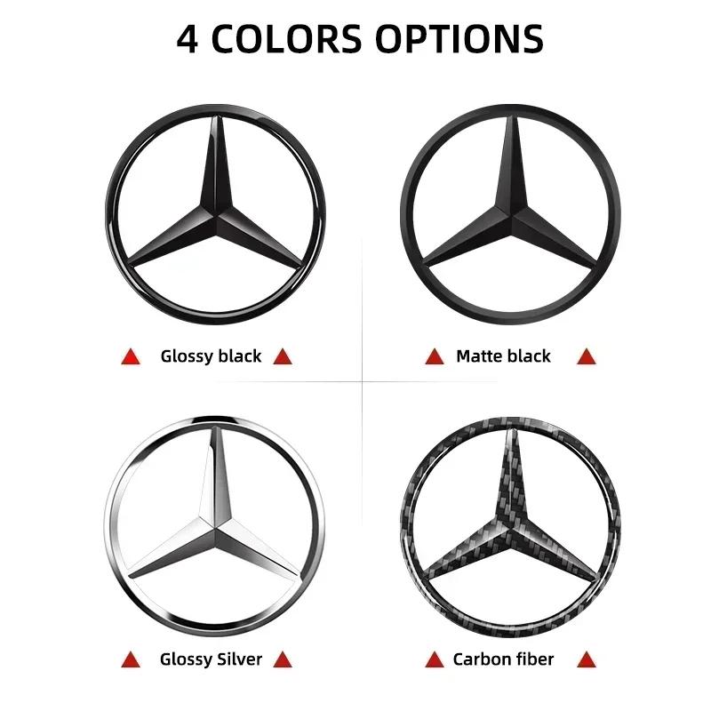 AABGZ1 New W201 W220 2025 Hot For AMG Car For Mercedes benz AMG 1pcs 52mm 57mm Car Steering Wheel Badge Emblem Sticker Auto-Styling For