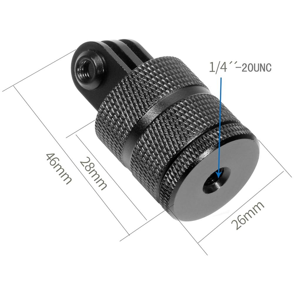 Алюминиевый штатив с креплением 1/4" и вращением на 360° для GoPro Hero 13 12 11 10 9 Insta360 X4 X3 DJI Osmo Action 5 4 3 2 Аксессуары для камер