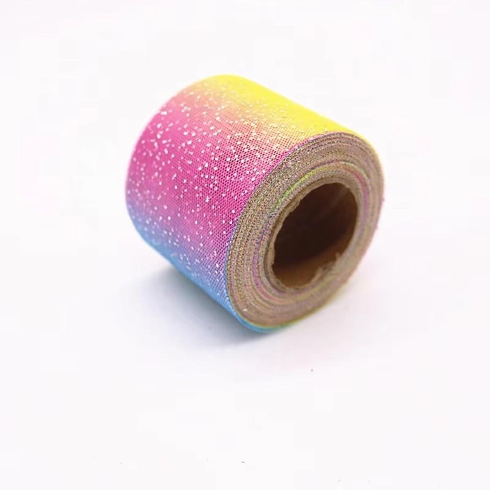 Silver Glitter Dot Headwear Organza Fabric DIY Bow Hair Accessory Gifts Packaging Material