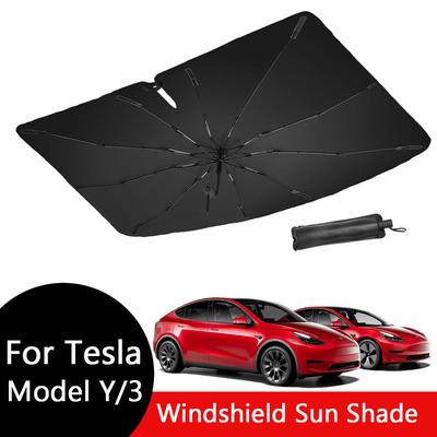 Для Tesla Model Y Model 3 highland лобовое стекло солнцезащитный козырек зонт переднее окно солнцезащитный козырек с вращением на 360° сгибаемый Модель Y