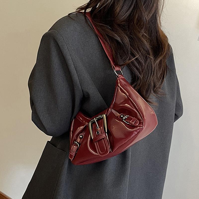 Yogodlns Винтажная сумка через плечо из искусственной кожи для женщин, тренд Y2K, стиль spicy girl, сумка подмышку в стиле Майяр, высококачественные женские сумки