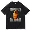 Модная Забавная Футболка Marcus The Worm Харадзюку Мужская Женская Хлопковая Высокого Качества Футболки Оверсайз Повседневная Унисекс Готическая Одежда