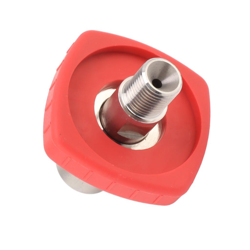 CO2 Tank Connector Red Square G5/8 To 1/4 Bspp Stainless Steel CO2 Tank Connector for Replacement