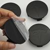 Автомобильная наклейка Tesla 4 шт. 56 мм Матовый черный Центральные колпачки колес автомобиля Эмблема Оригинальные диски Колпак ступицы Логотип Для Tesla Model 3 Y X S Авто A