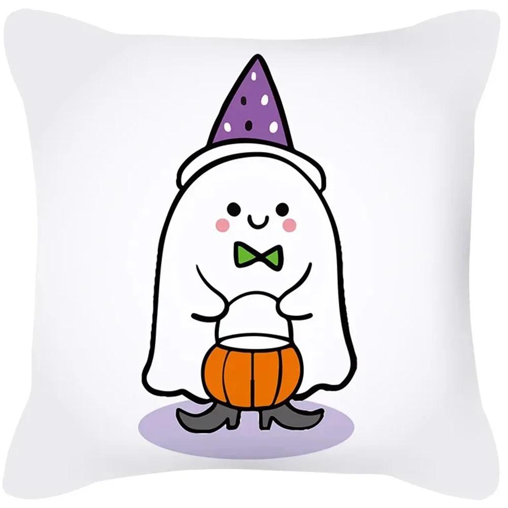 Подушка для украшения на Хэллоуин в виде тыквы, кошки, призрака, подходит для украшения дома, гостиной, дивана, комнаты