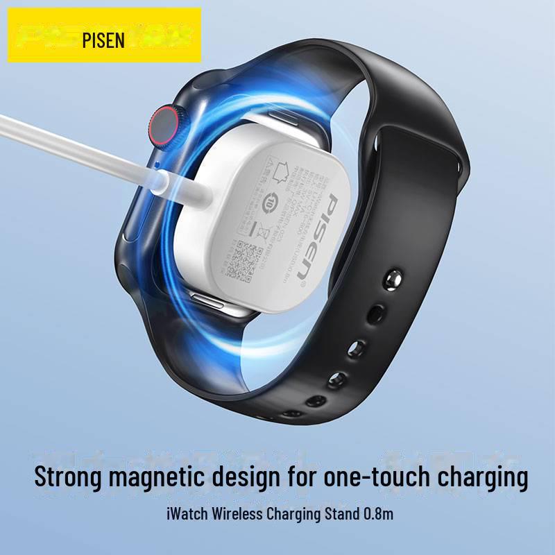 PISEN Быстрая зарядка для Apple Watch S1-5, Совместимая с Watch97, 8 Магнитных присосок