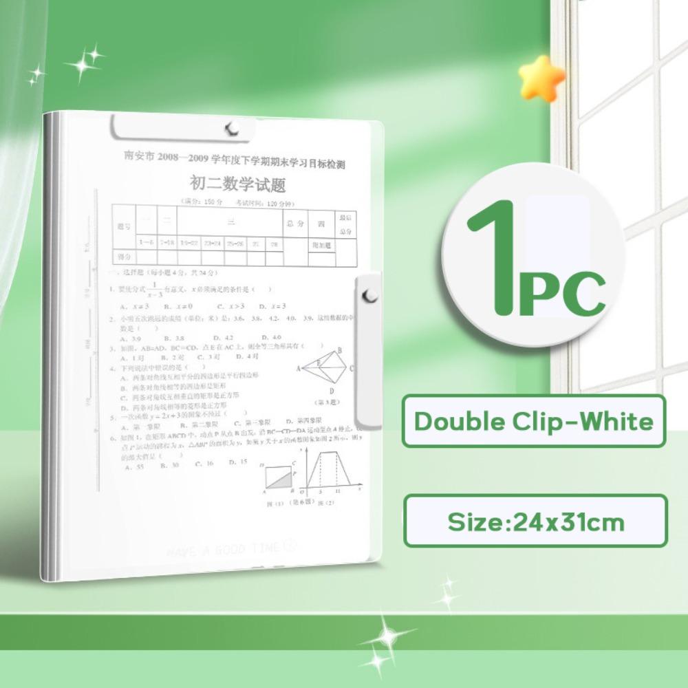 A3/A4 Test Paper Storage Clip PP Business Contract Clamp High Quality Archives Storage Folder Gift