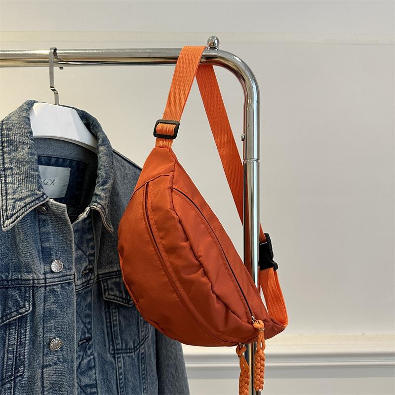 Сумка через плечо на грудь, повседневная сумка, женская летняя новая, повседневная простая сумка на плечо, спортивная нишевая поясная сумка