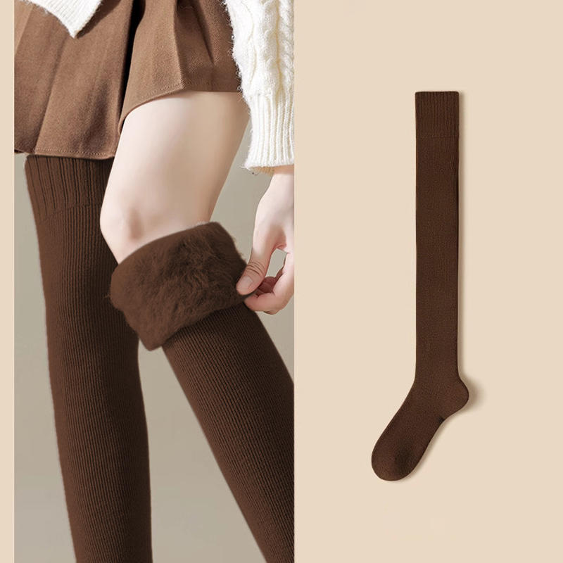 Женские осенние гольфы выше колена, зимние модные толстые очень длинные чулки, гетры