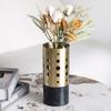 Простая и легкая роскошная цилиндрическая ваза для цветов большого диаметра, ваза для сухих цветов, украшения, модель офиса продаж, гостевой дом, отель