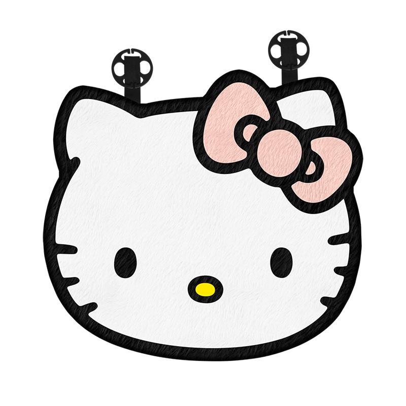 Hello Kitty Универсальная Короткошерстная Плюшевая Подушка для Автомобиля Мультяшная 3D Формы Зимняя Накидка на Пять Сидений Мягкая Подушка для Декора Салона Автомобиля