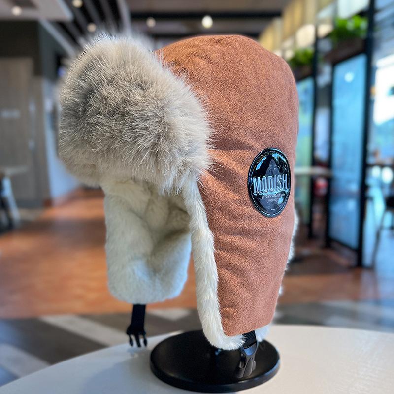 Шапка Мужская Зимняя Теплая Шапка Утепленная Защита Ушей Шапка для Велоспорта Защита от Холода Мужская Зимняя Уличная Для Среднего Возраста Женская