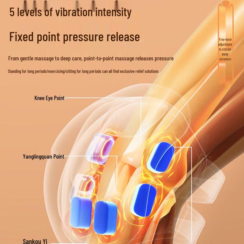 AUX Knee Massager with Heat and Vibration CN plug (adapter included)