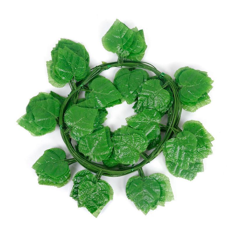 Rattan Artificial Grape Leaf Vine - Green Plant Decor Strips for Landscaping