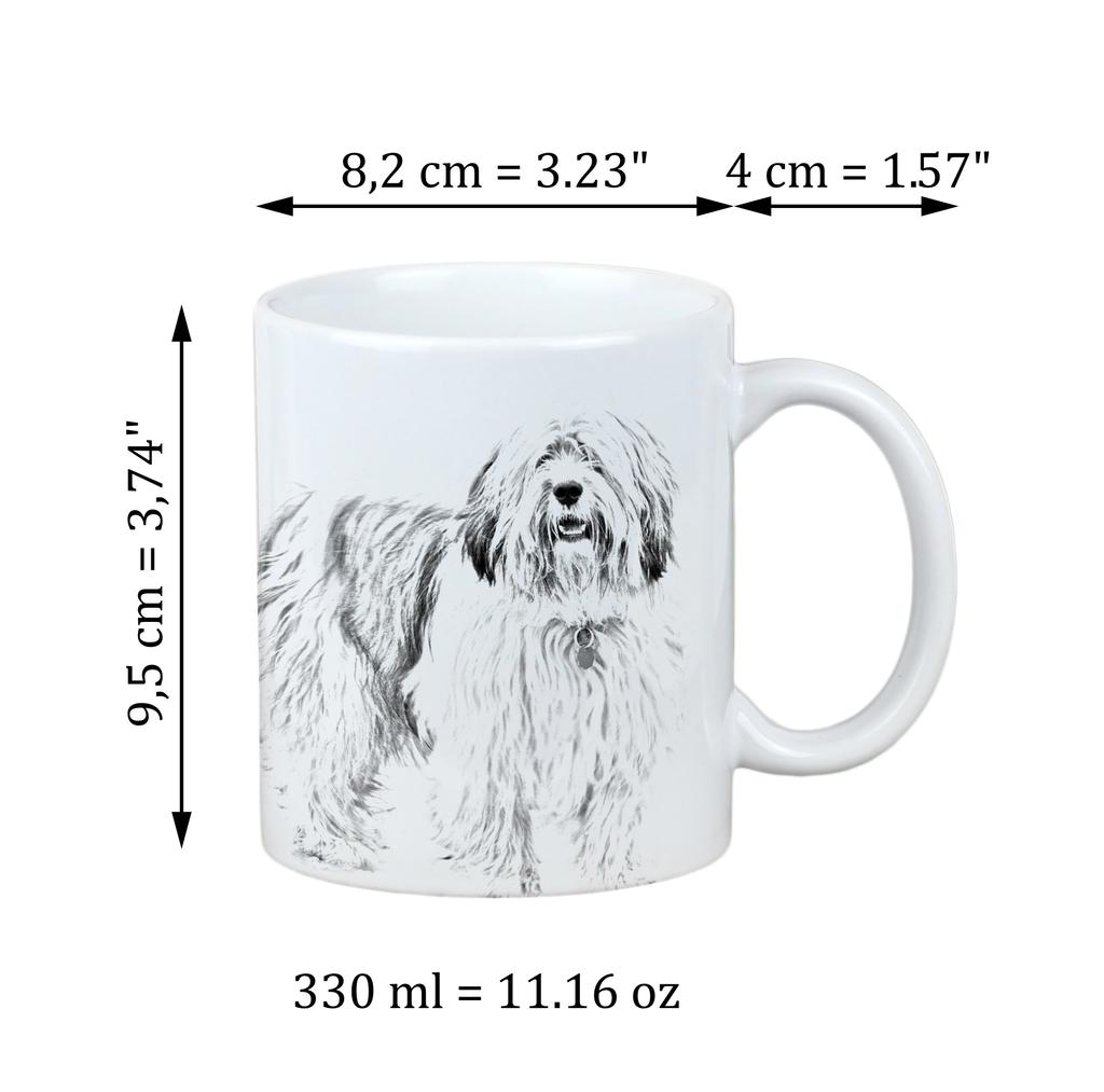 Polish Lowland Sheepdog, PON, Valee Sheepdog - cup with a dog, cute cup with graphics, a gift with your photo from the Art-Dog brand