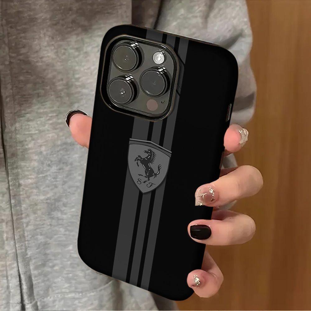 Роскошный Чехол для Телефона F-Ferrari-F Защитная Крышка с Логотипом Ferrari Для iPhone 17 16 15 14 13 12 11 Pro Max 7 8Plus XR XS MAX Аксессуары