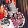 Для Samsung Galaxy A13 A23 A33 A53 A73 A12 A22 A32 A52 A52S 4G 5G Чехол Противоударный Блестящий Гальванизированный Магнитный Держатель Браслет Обложка