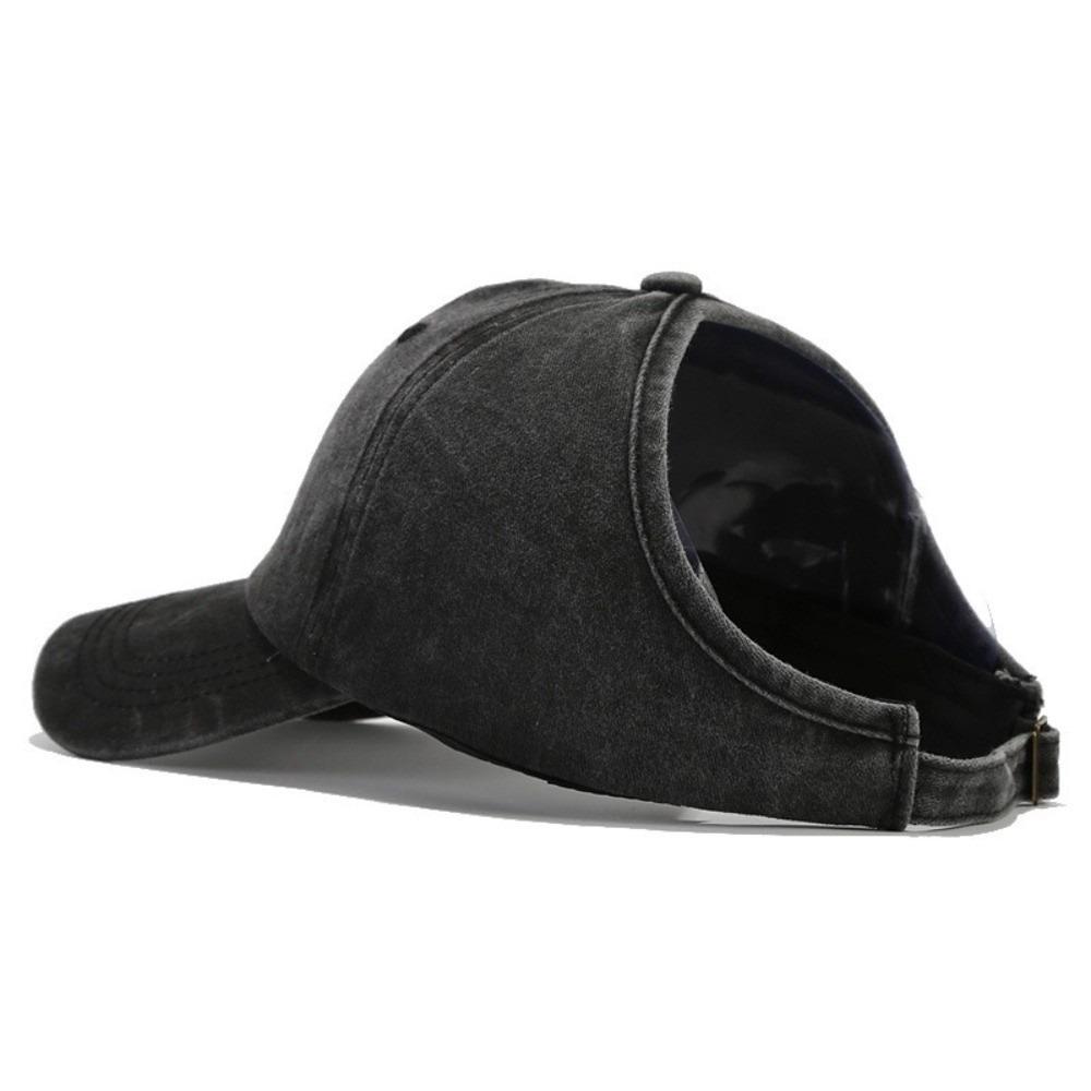 Hip Hop Empty Top Hat Solid Color Sun Protection Peaked Hat Vintage Washed Baseball Cap Outdoor