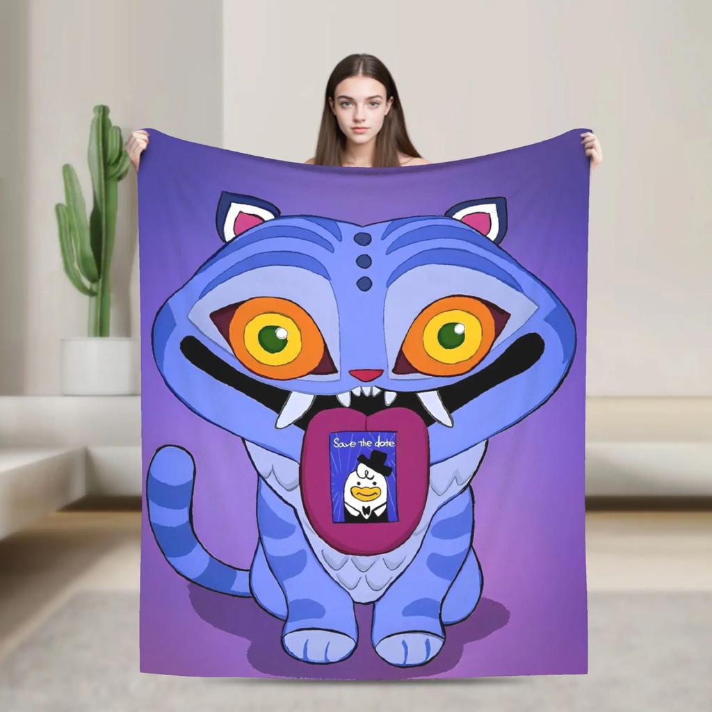 Super Soft Decorative Throw Blanket KPop Demon Hunters Anime Flannel Bedspread for Couch Bed Sofa Cover